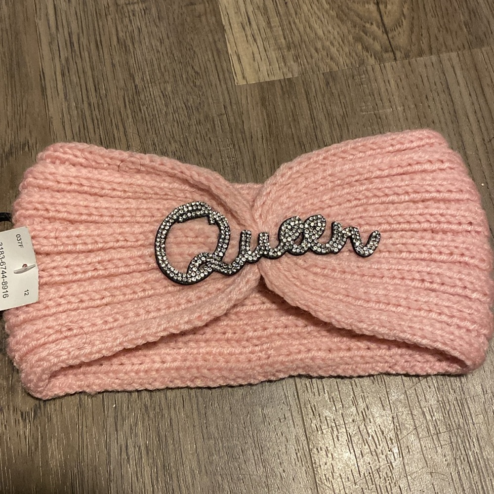 2/$20 Light Pink Diamond Queen Logo Headband Wrap